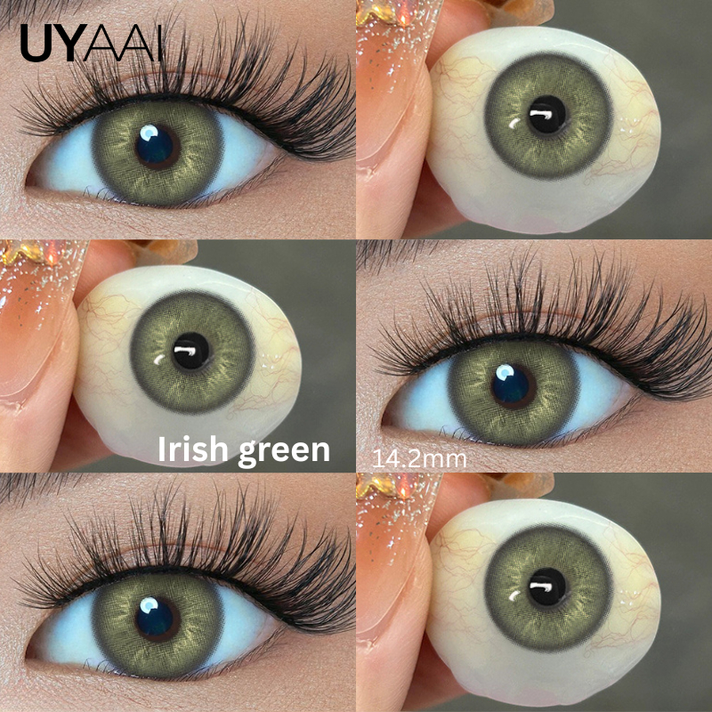 UYAAI 2025 Chegam Novas Lentes 1 Par De Contato Verdes Olhos Marrons Moda Série IRIS Maquiagem Beleza Macias De Alta Qua