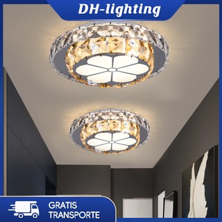 (Com LED) Luz De Teto De Cristal Simples E Moderna Para Sala De Estar , Corredor , Quarto , Vestiário , Decorativa ,