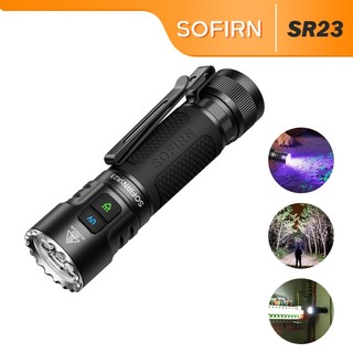 Lanterna Recarregável Sofirn SR23 USB-C 3300LM Branca + De Bolso Com Luz Dupla UV 365nm