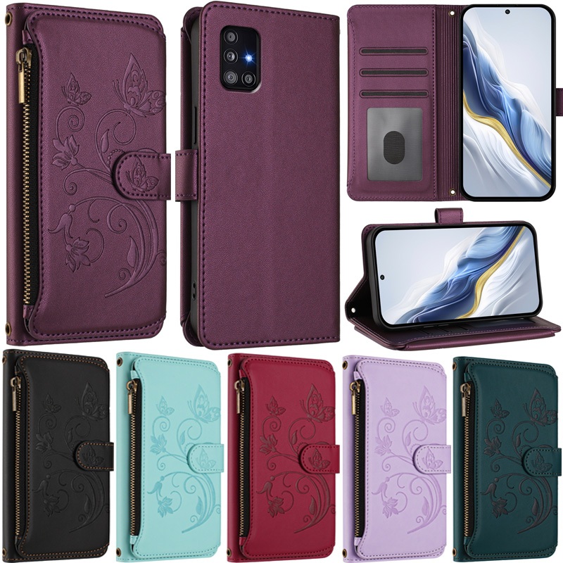 Caixa De Luxo Para Samsung Galaxy A51 A71 A52S A22 A32 A12 M12 A52 A72 A42 5G A21S 4G Carteira Com Zíper Soft PU Couro S