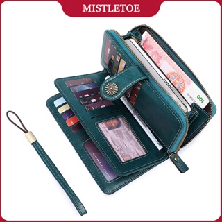 Mulheres De Grande Capacidade Bolsa De Mão Anti RFID Longo Zíper Carteira De Couro Do Titular Do Cartão Da Senhora em Oferta na Shopee