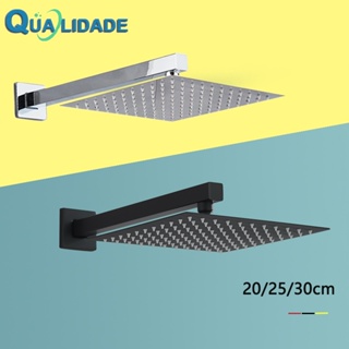 Chuveiro De Aço Inoxidável 304 Quadro 20/30 Cm Preto E Prata Com Braço em Oferta na Shopee