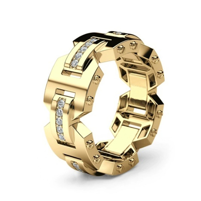 Anel de diamante banhado a prata 925, imitação de ouro K e anel de ouro rosa decoracao