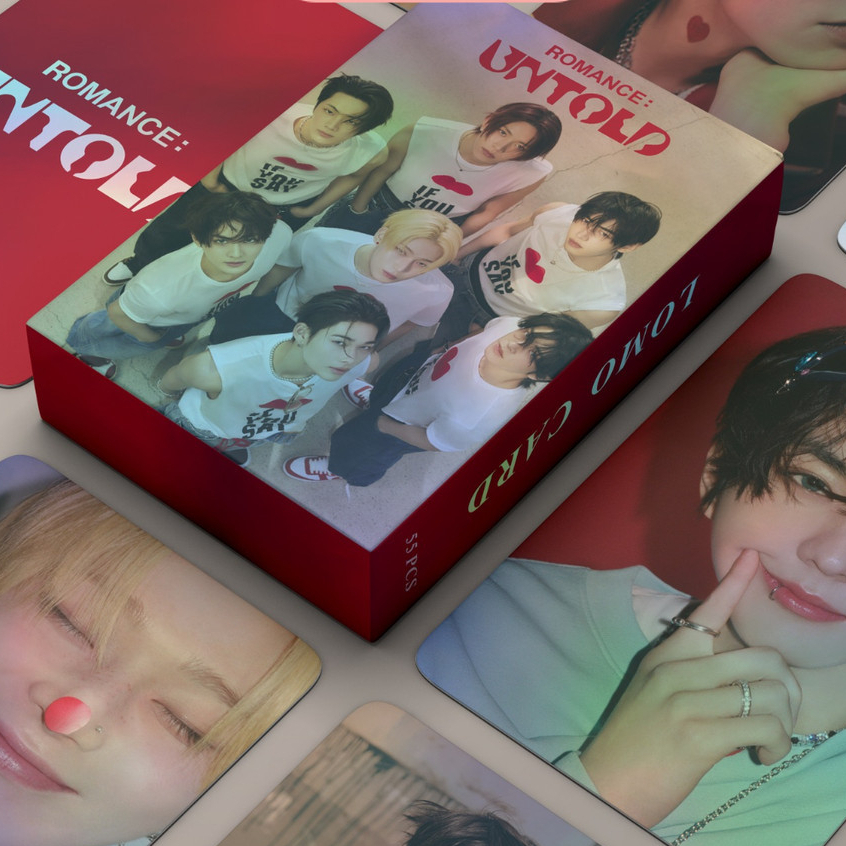 LINXX 55 Pcs ENHYPEN Romance : Cartão Holográfico Laser Kpop Photocards Série Cartões Postais