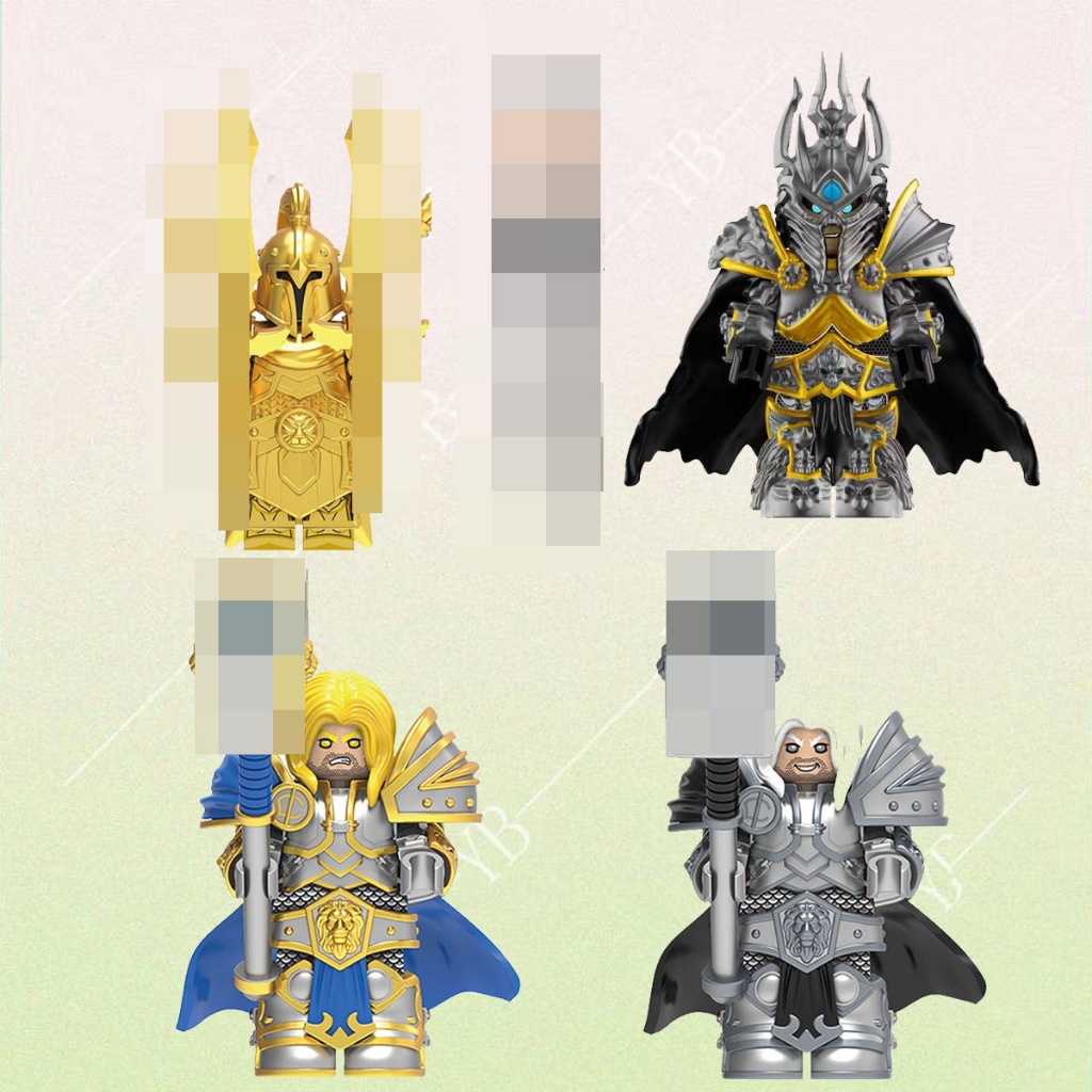 Blocos De Construção Educacionais figuras Modelo De Montagem World of Warcraft