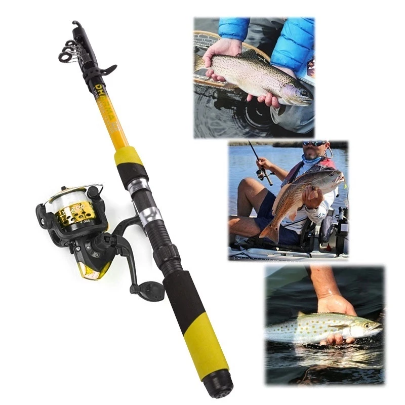 Kit de Luxo para Pesca com Vara 1,8m, Carretel Giratório e 35 Iscas — foto 4