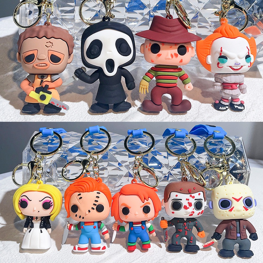 Chaveiro Chucky Ghostface Jason Voorhees Freddy Krueger Michael Myers Pennywise Noiva De Couro De Tiffany Stephen em Oferta na Shopee