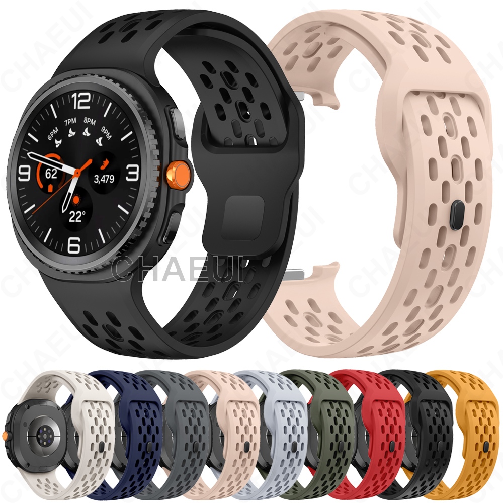 Pulseira De Silicone Respirável Acessórios Para Galaxy Watch 8 40mm 44mm Classic 46mm