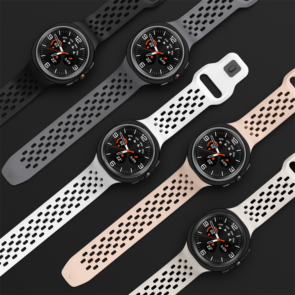 Pulseira De Silicone Respirável Acessórios Para Galaxy Watch 8 40mm 44mm Classic 46mm