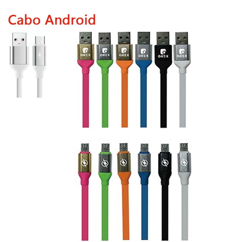 Cabo USB de Silicone 1.2m - Carregamento Rápido Android - Resistente e Flexível