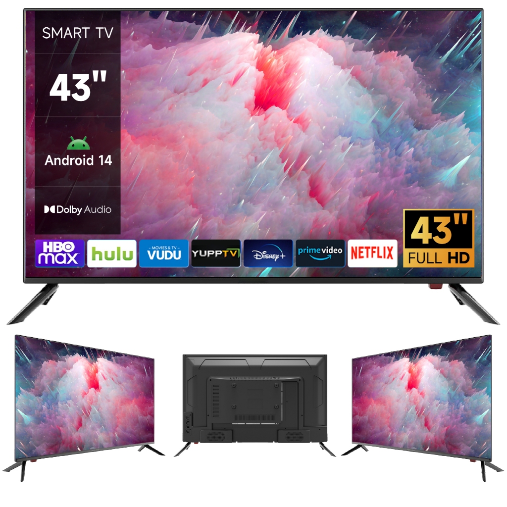 Smart TV 43 polegadas 43WDSDJM equipado com tela LED Full HD-preta