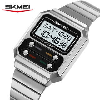 SKMEI 2448 Relógio Digital Masculino Elegante Retro Quadrado Caso Presente Casual De Negócios em Oferta na Shopee