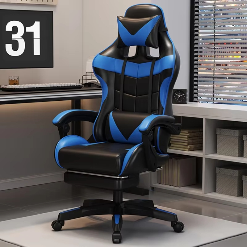 Cadeira Gamer Profissional Escritório Ergonômica Reclinável Confortável Com Rodinha E Apoio Para Pés