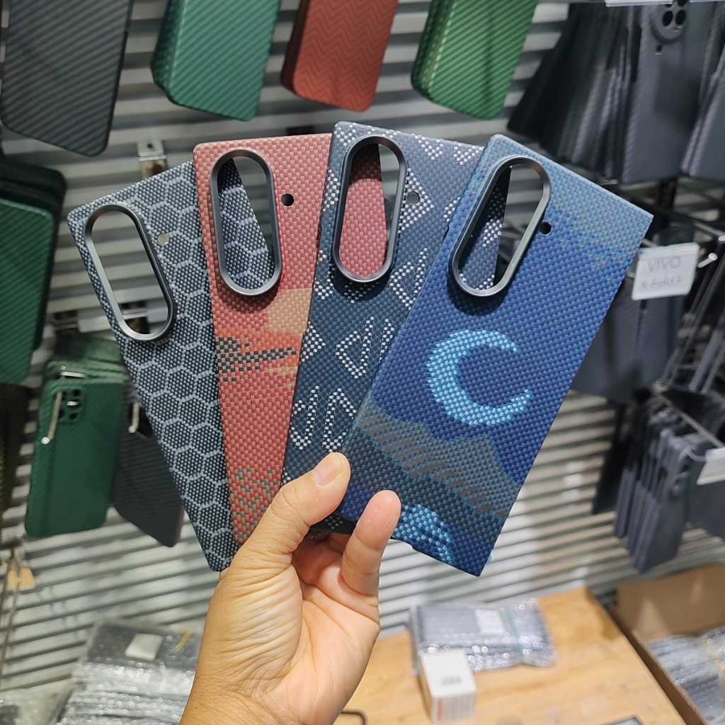 Capa De Telefone Luxuosa De Fibra De Carbono De Aramida Premium Para Samsung Gal