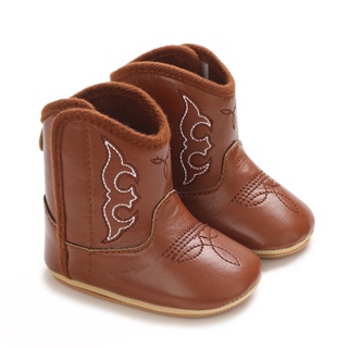 Novas Botas De Bebê Sola Macia Retro Marrom 0-1 Ano De Idade Tesouros Masculinos E Femininos em Oferta na Shopee