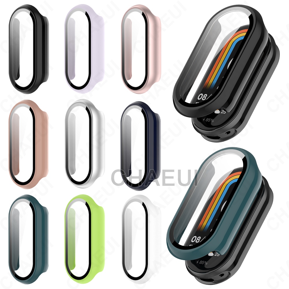 Protetor De Tela Com Filme PC Caso Capa Completa Acessórios Para Xiaomi Smart Band 10 9 8 / Band 10 Ceramic Edition
