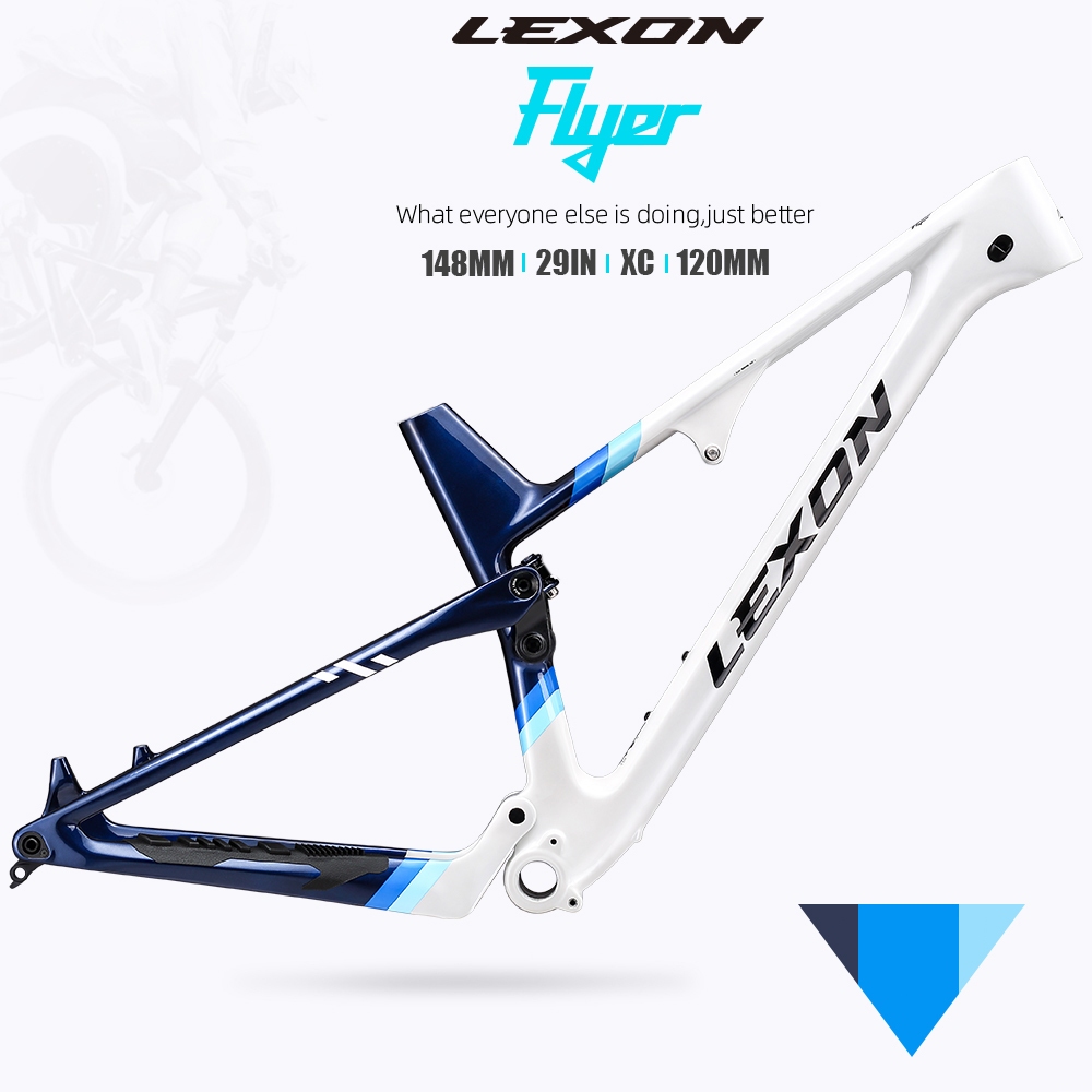 LEXON FLYER Quadro MTB De Carbono Com Suspensão Completa 29er De Mountain Bike 15 17 19 Polegadas Tamanhos XC E Trail Fr