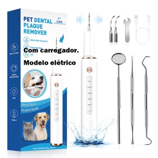 [Entrega 24 horas]Limpador de dentes elétrico para animais de estimação por ultra-som, máquina de lavar dentes em Oferta na Shopee
