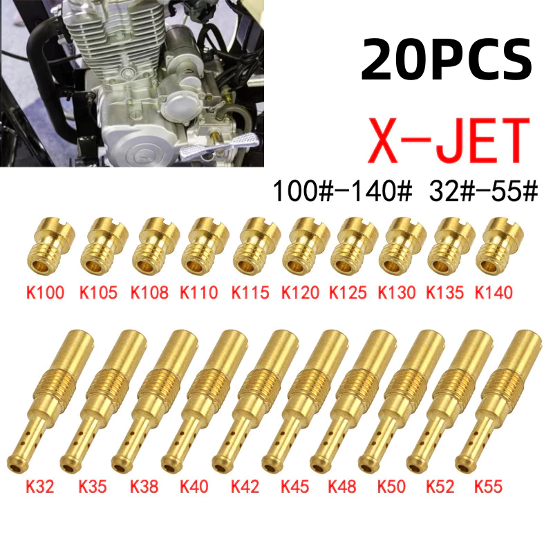 Kit 20 GiclêS Carburador Gigles Cg FAN Titan BROS125 150 Koso OKO PWK PWM CBX150 200 XR200 XLS XLR 125 Twister
