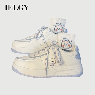 IELGY Novo Coreano Cor Sólida Urso Branco casual Dedo Do Pé Redondo Sola Plana Tênis Estudante em Oferta na Shopee