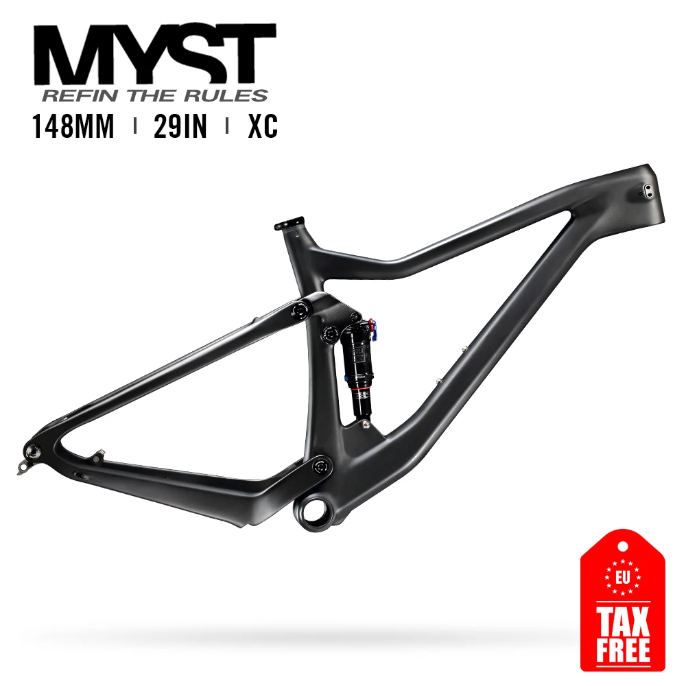 Estoque Pronto ! Lexon Quadro De Bicicleta De Montanha De Carbono Completo XC Quadros Suspensão 29er Espaçamento Traseir