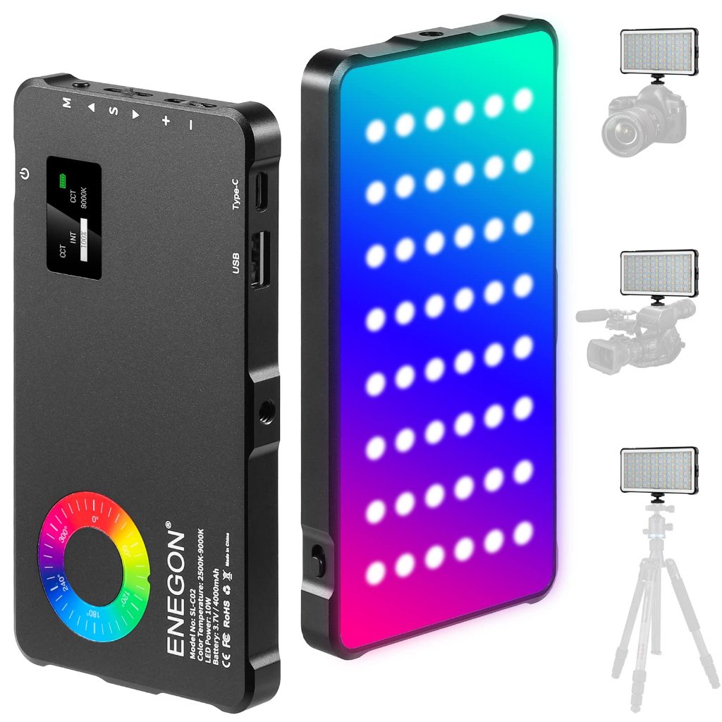 Iluminador Rgb Luz De Preenchimento Portátil - Fotos E Lives Estrutura Preenchimento Led Rgb Profissional Recarregável em Oferta na Shopee
