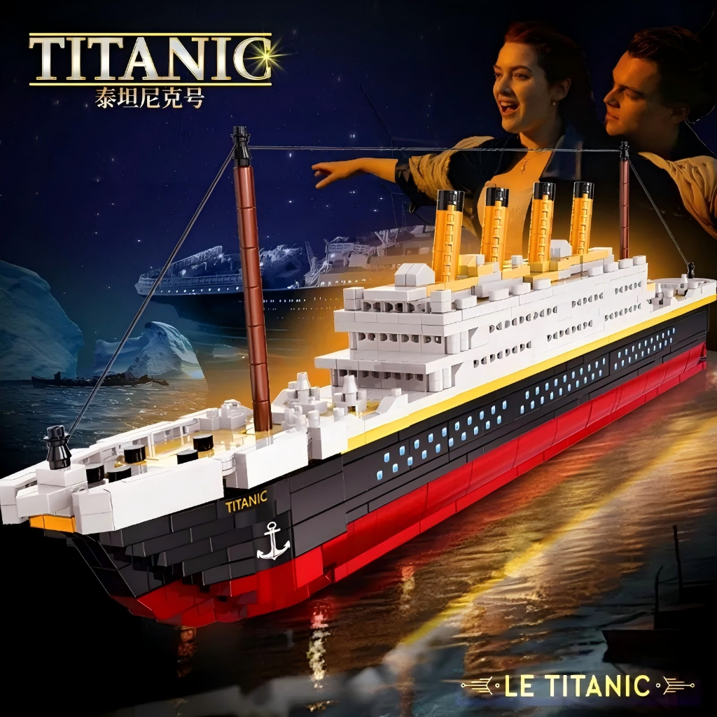 3688 pçs compatível Lego bloco de construção brinquedos Titanic grande roda cruzeiro montado bloco de construção modelo