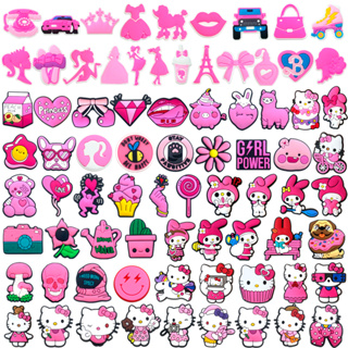 100 Amuletos De Sapato Série Rosa , Acessórios DIY Para Com Botões , Decorações De PVC , Adequados Sandálias De Slides D em Oferta na Shopee