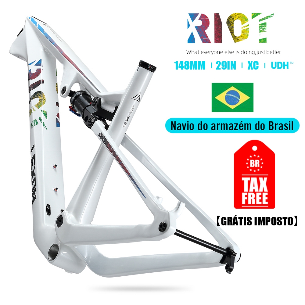 Estoque Pronto ! LEXON Quadro De Bicicleta XC Carbono Completo MTB Suspensão Completa 29 Boost framesets Trunnion Peças