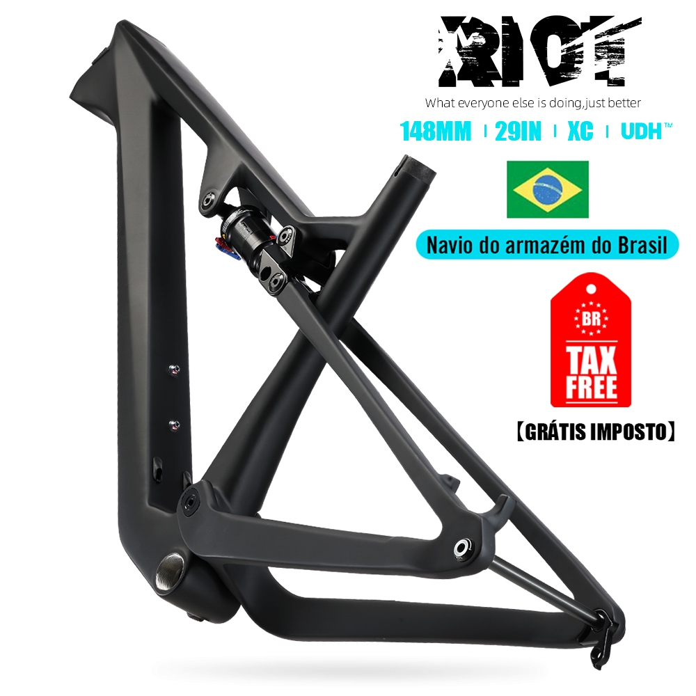 LEXON Quadro De Bicicleta De Montanha XC Carbono MTB Suspensão Completa 29 Impulso Trunnion