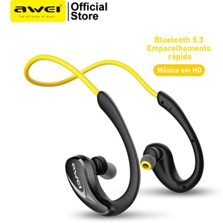 Fone de ouvido Bluetooth esportivo com gancho atrás da orelha A prova d água IPX4 Antissuor em Oferta na Shopee