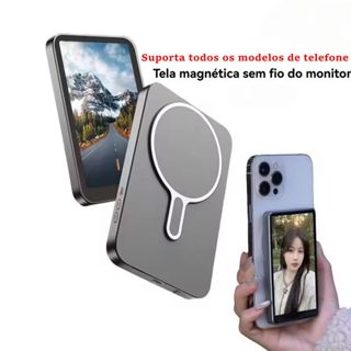 Tela De Monitor Magnético Sem Fio X40M Para Usar Câmera Traseira Do Telefone Smartphone Selfie Vlog Gravação De Vídeo C em Oferta na Shopee