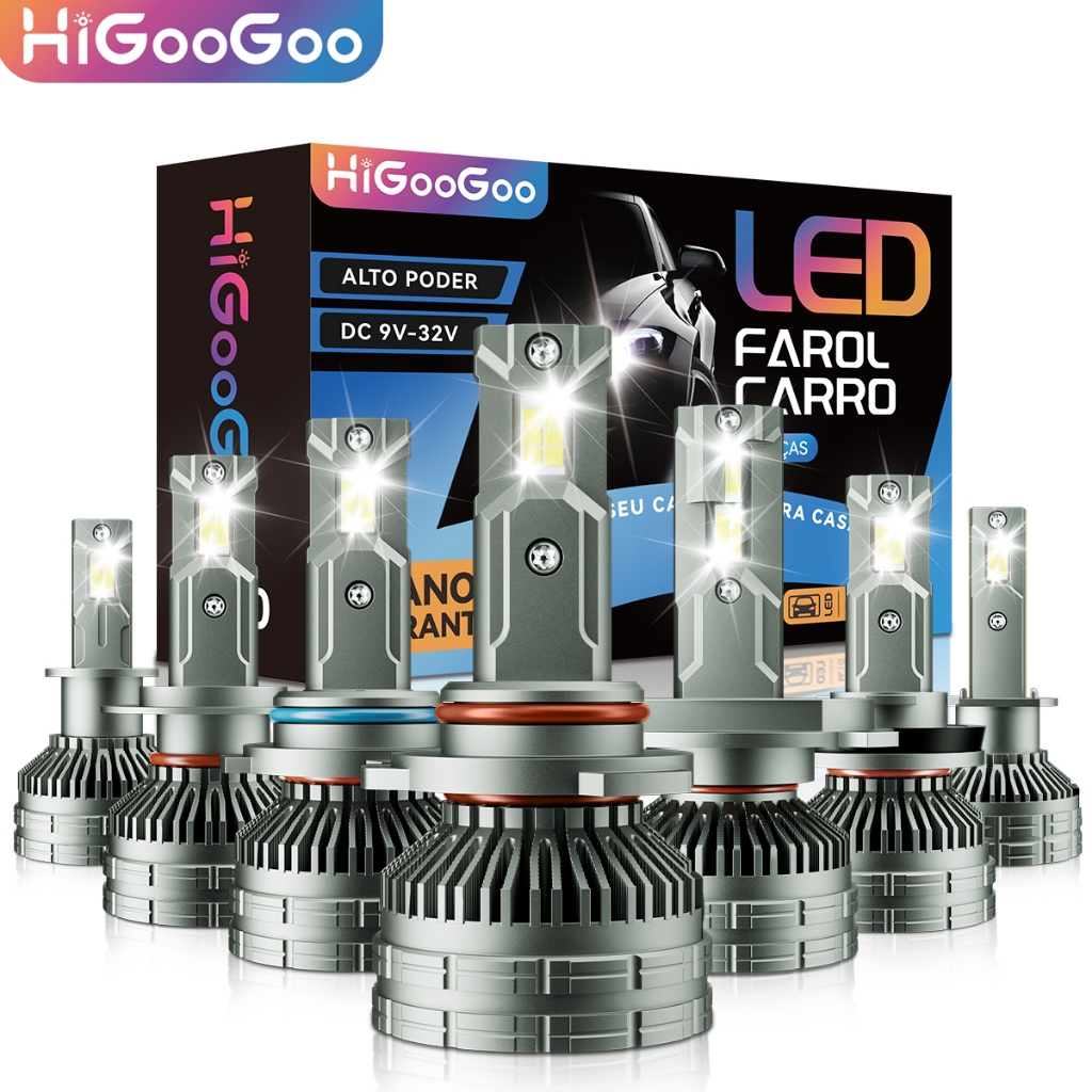 HiGooGoo G70 200W 40000LM Carro Led Lâmpadas De Farol Luz De Nevoeiro Para H1 H3 H4 H7 H11...