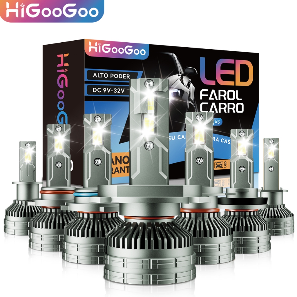 HiGooGoo G70 200W 40000LM Farol De Led Lâmpadas Para Carro Para H1 H3 H4 H7 H11 9005 9006 ...