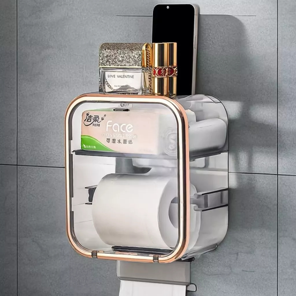 HAOSIN Acrílico Transparente Banheiro Papel Higiênico Armazenamento E Organizador Caixa De Moda em Oferta na Shopee