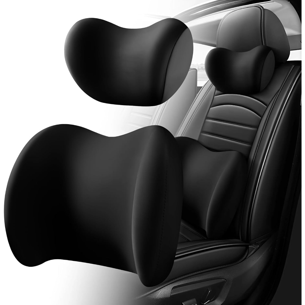 Conjunto De Almofada Para Cabeça E Lombar Veicular Apoio Cadeira Banco Carro Espuma De Memória em Oferta na Shopee