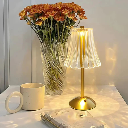 Lâmpada Abajur Mesa Com Barra Led Sensor Toque De Luz Quarto Sem Fio 3 Cores