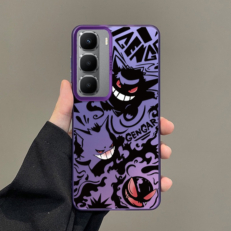 infinix Hot 60 Pro + 60i Hot50 50 5G 50 Dos Desenhos Animados GENGAR Fosco Capa Dura Pokemon Monstro Colorido Caso em Oferta na Shopee