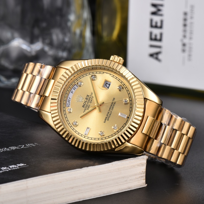 Rolex calendário semanal série VV movimento de quartzo data Display relógio de pulso cravejado de diamantes relógio femi
