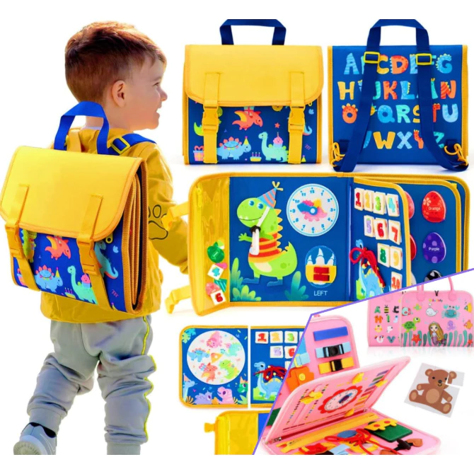 Brinquedos Maleta Sensoriais Básicos De Habilidades De Vida Para Toddlers Montessori Busy Board