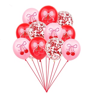 8/16pcs Balões De Cereja Para Decoração De Festa De Aniversário De Casamento em Oferta na Shopee