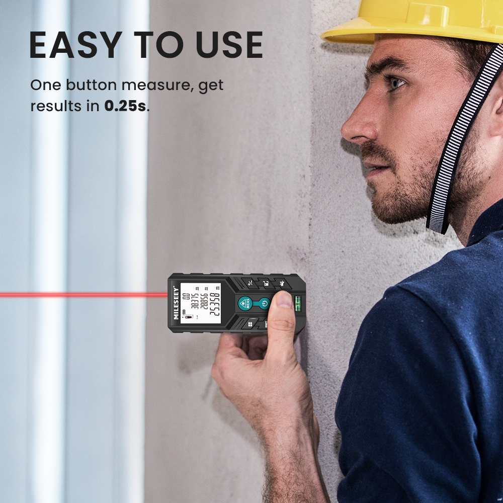 MILESEEY 100M laser Rangefinder Inteligente Ferramenta De Medição Digital Range Finder Alta Precisão Display LCD A