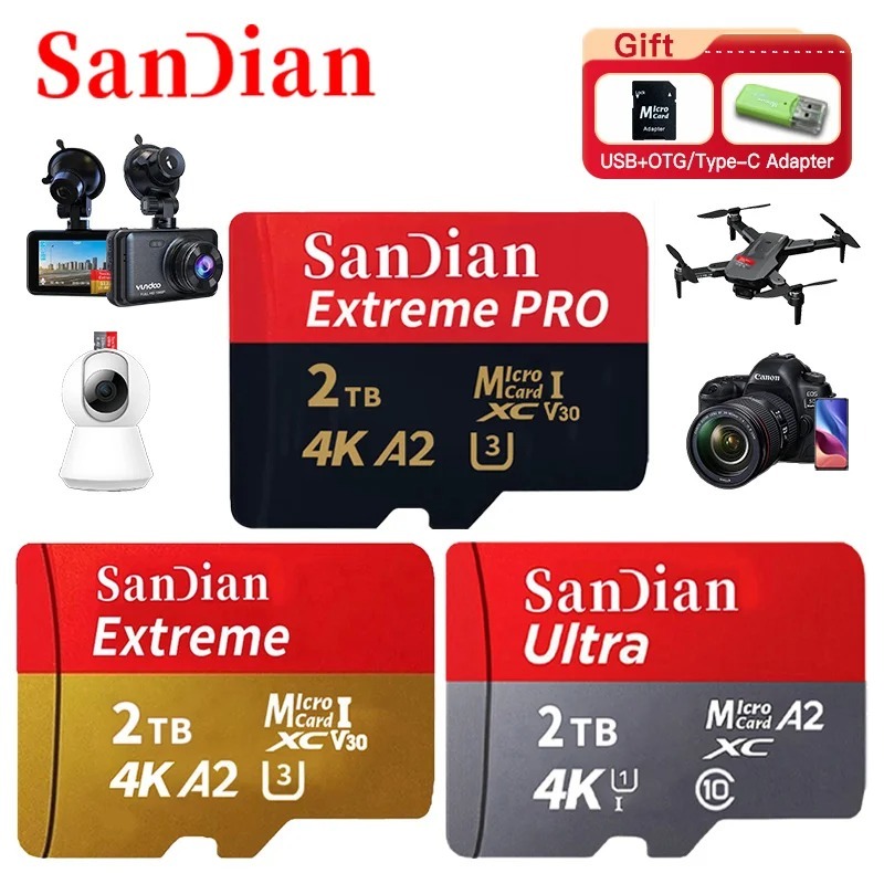 Cartão tf 1TB Nova Memória 256GB 128GB Micro sd 512GB Alta Velocidade Class10 64GB 100 Mb/s De original Para Telefone