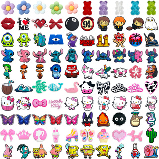 MEIDJ Encantos Para Sapatos 100 Cartton Padrão Decorações Acessórios De PVC Com Botão em Oferta na Shopee