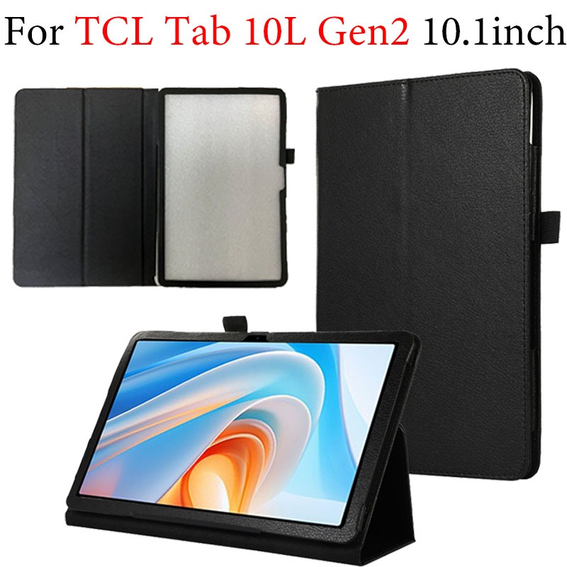 Para TCL Tab 10L Gen 2 Gen2 10.1 8492A Leve Capa De Couro Do Plutônio 10.1 Elegante Preto Tablet Caso