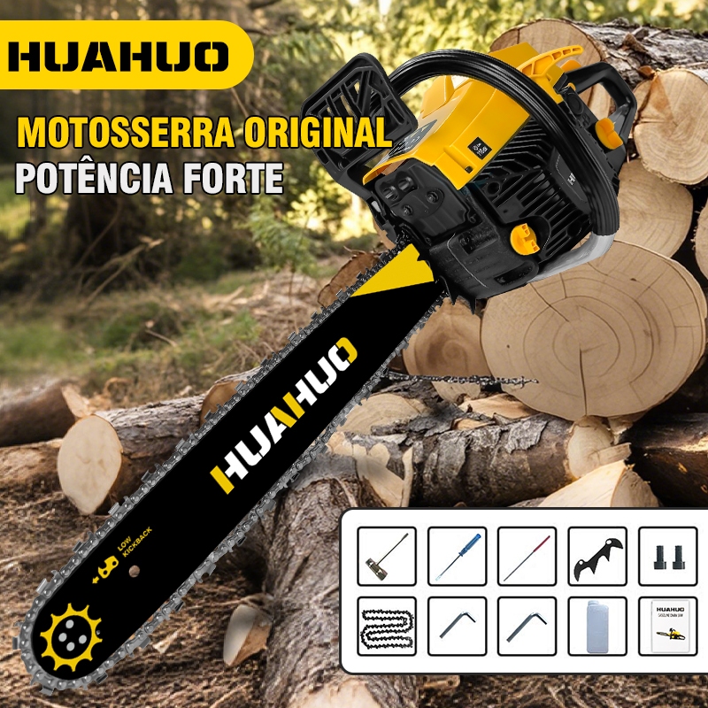 Motosserra A Gasolina Portátil De 20/22/24 Polegadas 58cc Mini Moto Serra