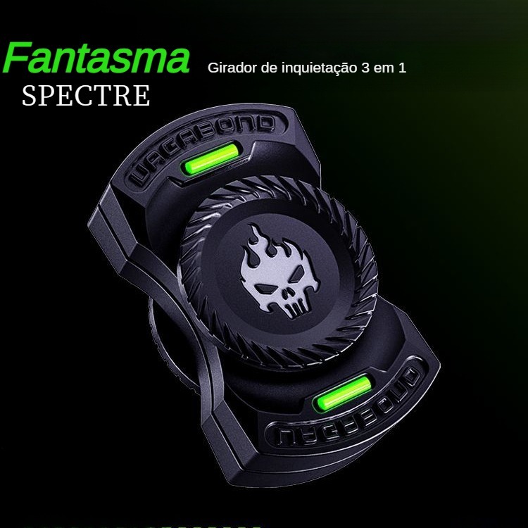 3 em 1 Fidget Spinner EDC Metal Pop Coin Mecânico Push Card Brinquedo de Alívio de Estresse Fantasma