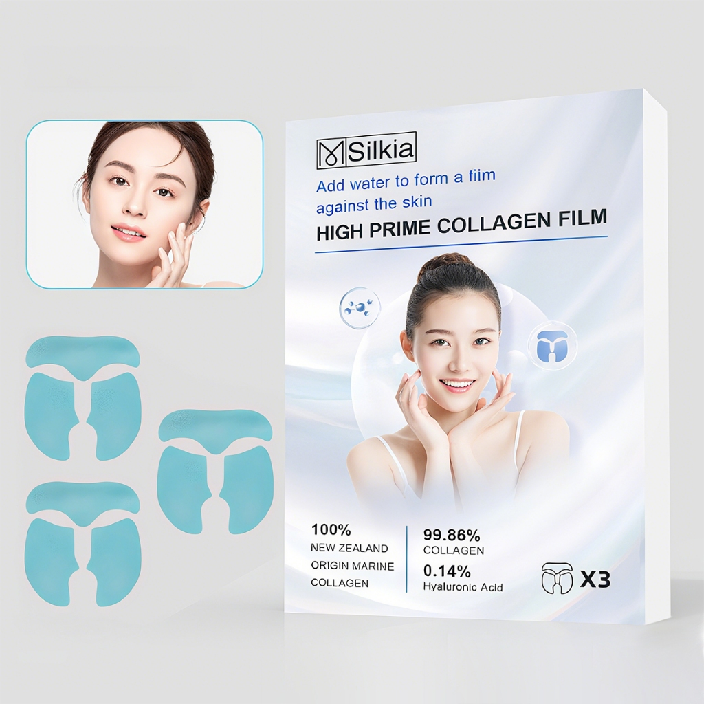 Máscara Facial de Colágeno Nano Folha - Kit 3 Unidades Hidratação Noturna