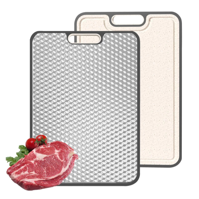 Tábua de corte profissional em aço inoxidável 304, antibacteriana e resistente a mofo - reversível em Oferta na Shopee