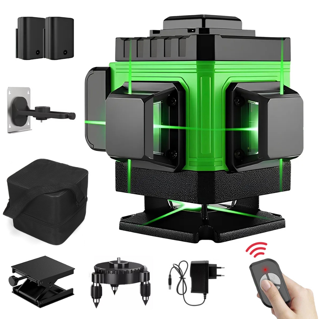 Ferramenta De Autonivelamento De Nível A Laser De 8/12/16 Linhas Para Construção Nivelador De Linha Cruzada Verde